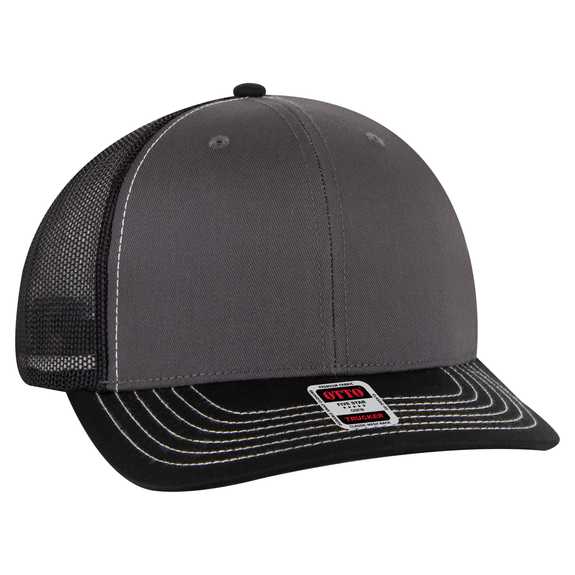 112-1 OTTO Cap 6 Panel Mid Profile Mesh Back Trucker Hat 112-1 OTTO Cap 6 Panel Mid Profile Mesh Back Trucker Hat