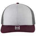 112-1 OTTO Cap 6 Panel Mid Profile Mesh Back Trucker Hat