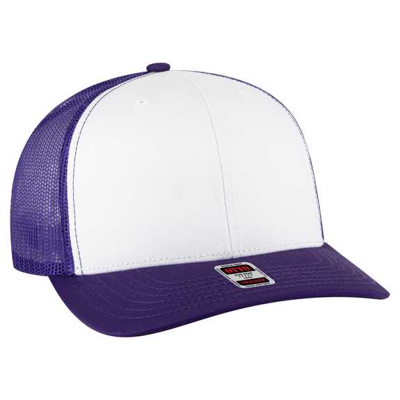 112-1 OTTO Cap 6 Panel Mid Profile Mesh Back Trucker Hat 112-1 OTTO Cap 6 Panel Mid Profile Mesh Back Trucker Hat
