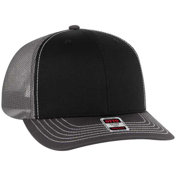 112-1 OTTO Cap 6 Panel Mid Profile Mesh Back Trucker Hat 112-1 OTTO Cap 6 Panel Mid Profile Mesh Back Trucker Hat