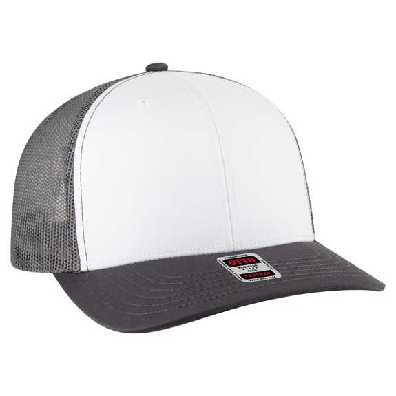 112-1 OTTO Cap 6 Panel Mid Profile Mesh Back Trucker Hat 112-1 OTTO Cap 6 Panel Mid Profile Mesh Back Trucker Hat