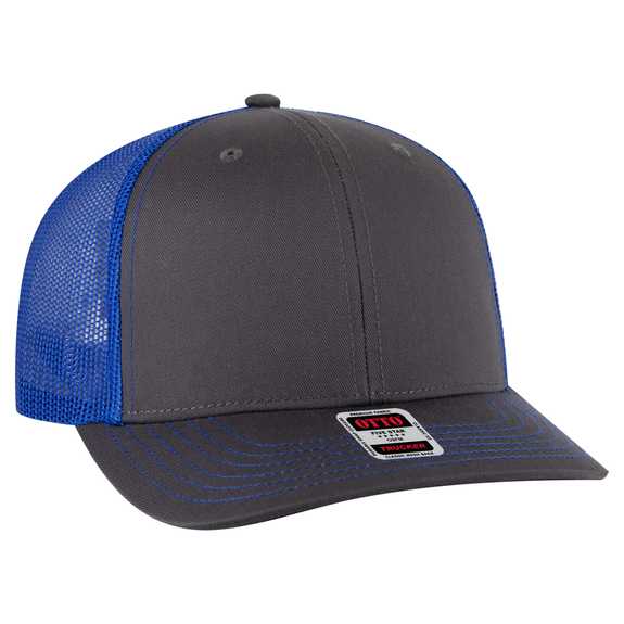 112-1 OTTO Cap 6 Panel Mid Profile Mesh Back Trucker Hat 112-1 OTTO Cap 6 Panel Mid Profile Mesh Back Trucker Hat