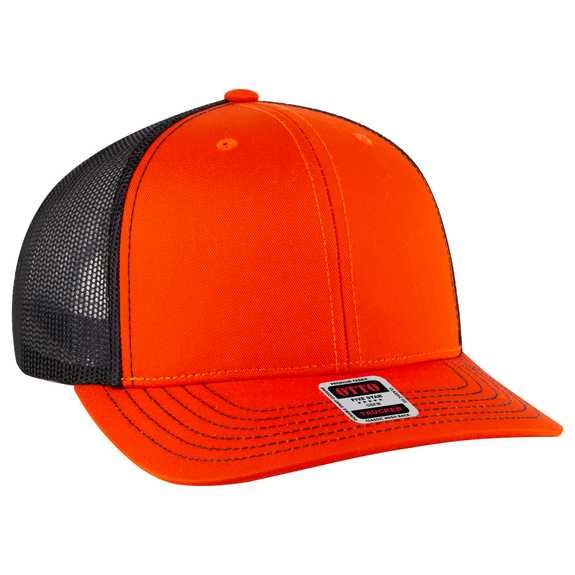 112-1 OTTO Cap 6 Panel Mid Profile Mesh Back Trucker Hat 112-1 OTTO Cap 6 Panel Mid Profile Mesh Back Trucker Hat