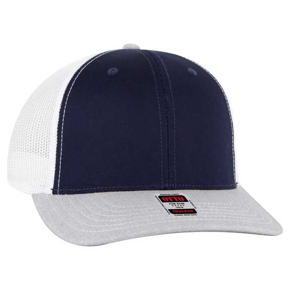 112-1 OTTO Cap 6 Panel Mid Profile Mesh Back Trucker Hat 112-1 OTTO Cap 6 Panel Mid Profile Mesh Back Trucker Hat