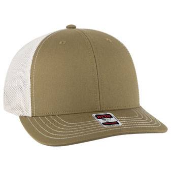 112-1 OTTO Cap 6 Panel Mid Profile Mesh Back Trucker Hat