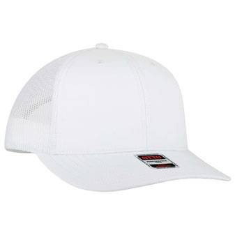 112-3 OTTO Cap 6 Panel Mid Profile Mesh Back Trucker Hat