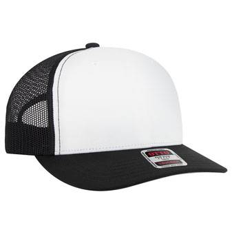 1120-1 OTTO CAP Seamless 6 Panel Mid Profile Mesh Back Trucker Hat
