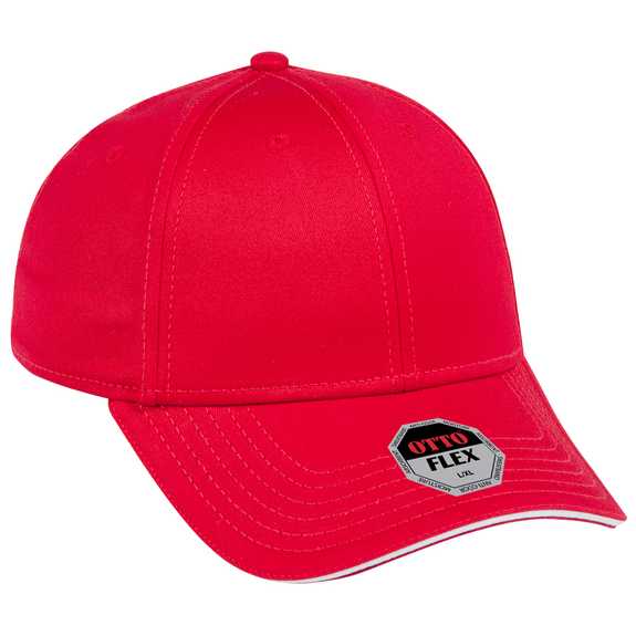 12-1163 Stretchable Superior Cotton Twill Sandwich Visor "OTTO FLEX" Six Panel Low Profile Baseball Cap 12-1163 Stretchable Superior Cotton Twill Sandwich Visor "OTTO FLEX" Six Panel Low Profile Baseball Cap