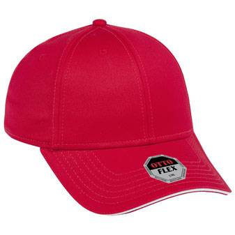12-1163 Stretchable Superior Cotton Twill Sandwich Visor "OTTO FLEX" Six Panel Low Profile Baseball Cap