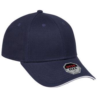 12-1163 Stretchable Superior Cotton Twill Sandwich Visor "OTTO FLEX" Six Panel Low Profile Baseball Cap