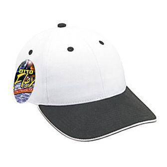 12-267 "Otto Flex" Stretchable Deluxe Brushed Cotton Twill Sandwich Visor Low Profile Pro Style Caps (S/M)