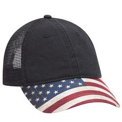121-1281 American Flag Visor Garment Washed Superior Soft Mesh Back Cotton Twill Cap 121-1281 American Flag Visor Garment Washed Superior Soft Mesh Back Cotton Twill Cap