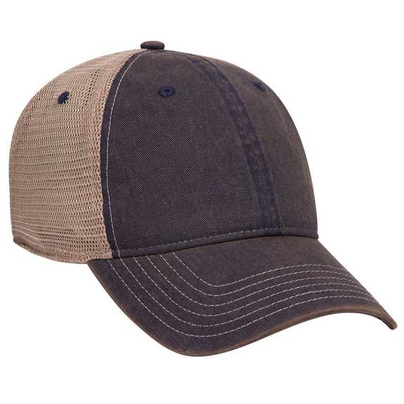 121-1297 Vintage Dirty Wash Cotton Twill w/ Soft Polyester Mesh Back Low Profile Cap 121-1297 Vintage Dirty Wash Cotton Twill w/ Soft Polyester Mesh Back Low Profile Cap