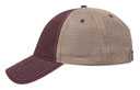 121-1297 Vintage Dirty Wash Cotton Twill w/ Soft Polyester Mesh Back Low Profile Cap