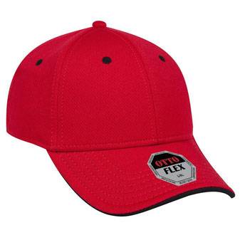 124-1159 "Otto Flex" Cool Comfort Stretchable Polyester Cool Mesh Flipped Edge Visor Low Profile Style Caps