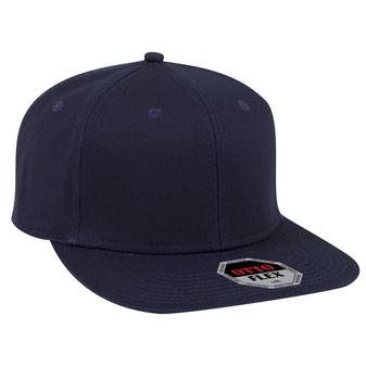 13-1158 OTTO FLEX Six Panel Mid Profile Style Stretchable Superior Cotton Twill Square Flat Visor Baseball Cap