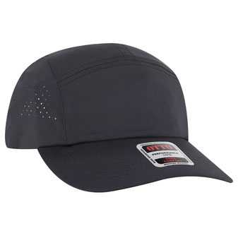 133-1 OTTO CAP 5 Panel Running Hat w/ Elastic Soft Visor