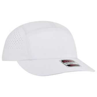 133-1 OTTO CAP 5 Panel Running Hat w/ Elastic Soft Visor