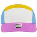 133-1 OTTO CAP 5 Panel Running Hat w/ Elastic Soft Visor
