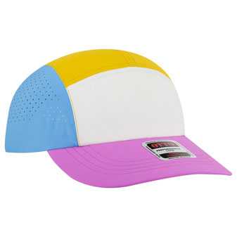 133-1 OTTO CAP 5 Panel Running Hat w/ Elastic Soft Visor
