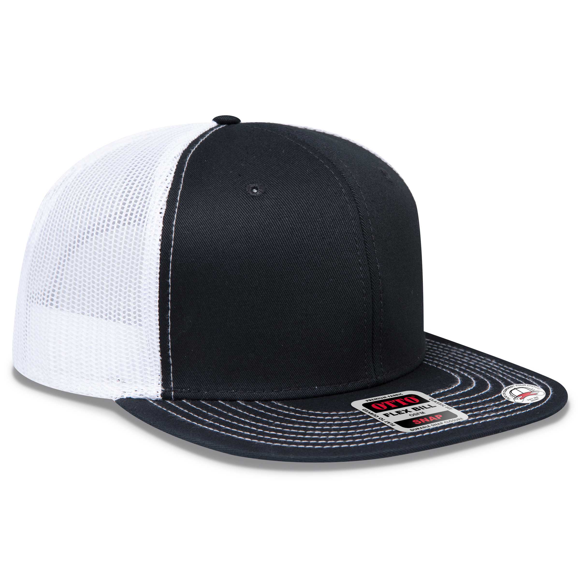 141-1070 OTTO CAP "OTTO SNAP" 6 Panel Pro Style Mesh Back Trucker Snapback Hat