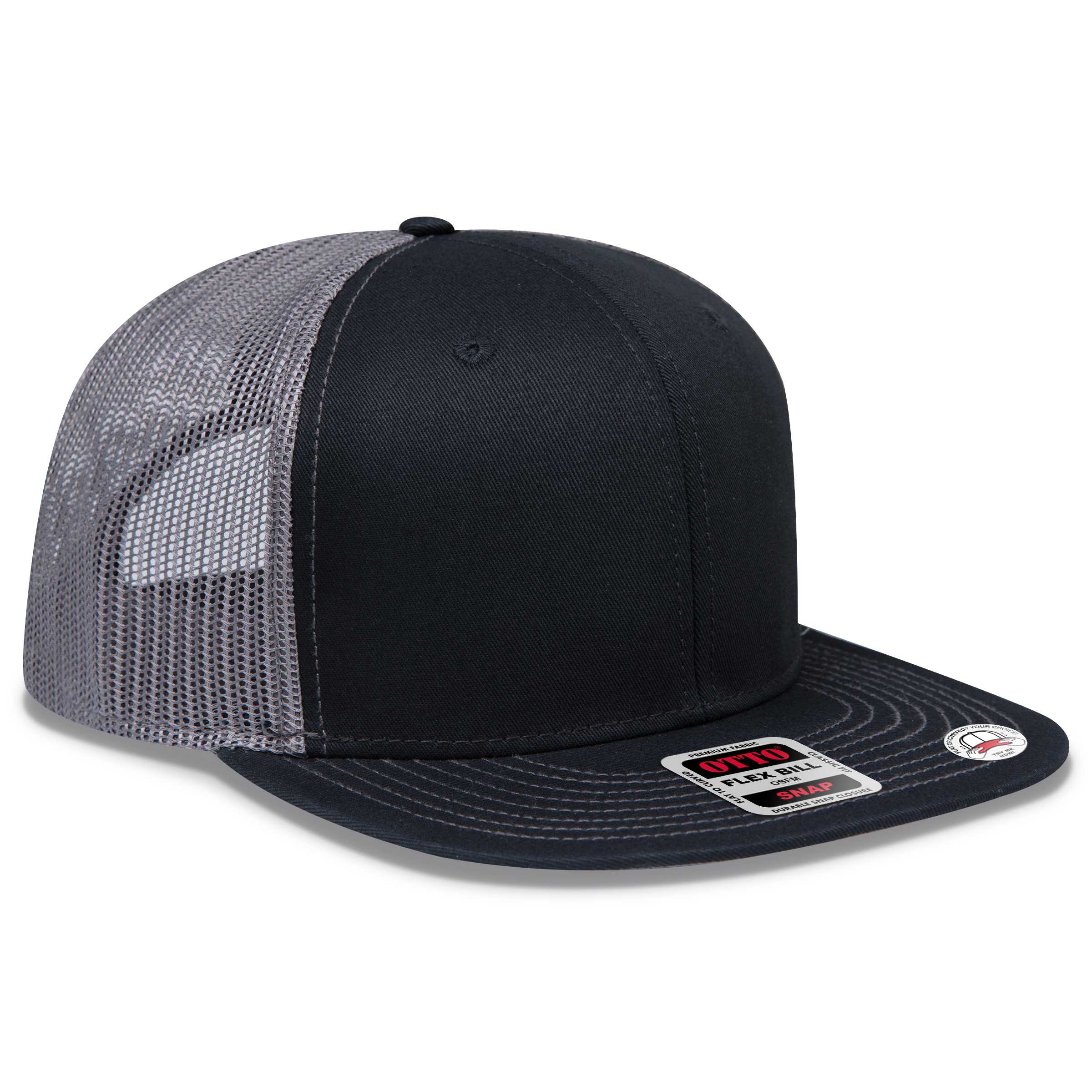 141-1070 OTTO CAP "OTTO SNAP" 6 Panel Pro Style Mesh Back Trucker Snapback Hat