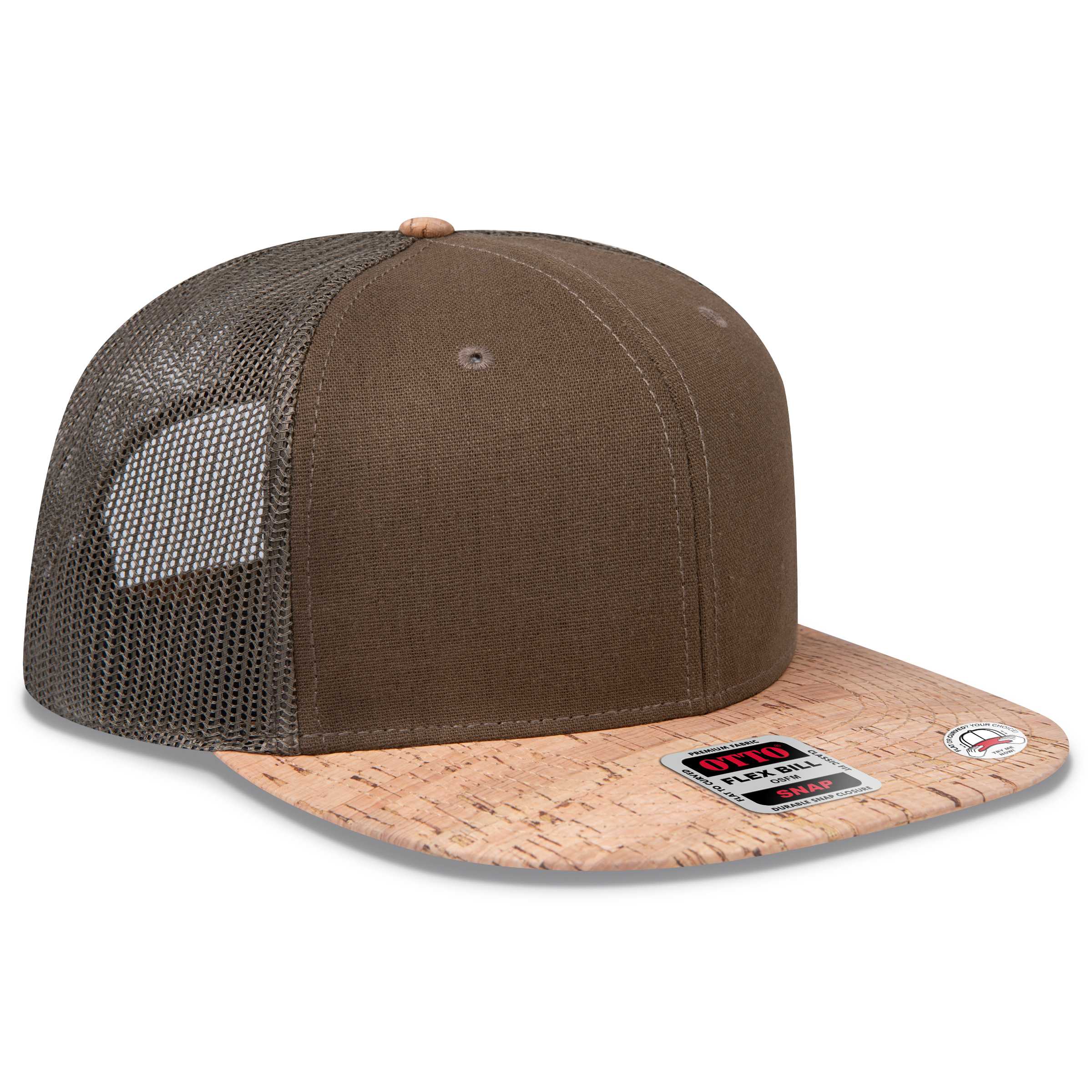 141-1070 OTTO CAP "OTTO SNAP" 6 Panel Pro Style Mesh Back Trucker Snapback Hat