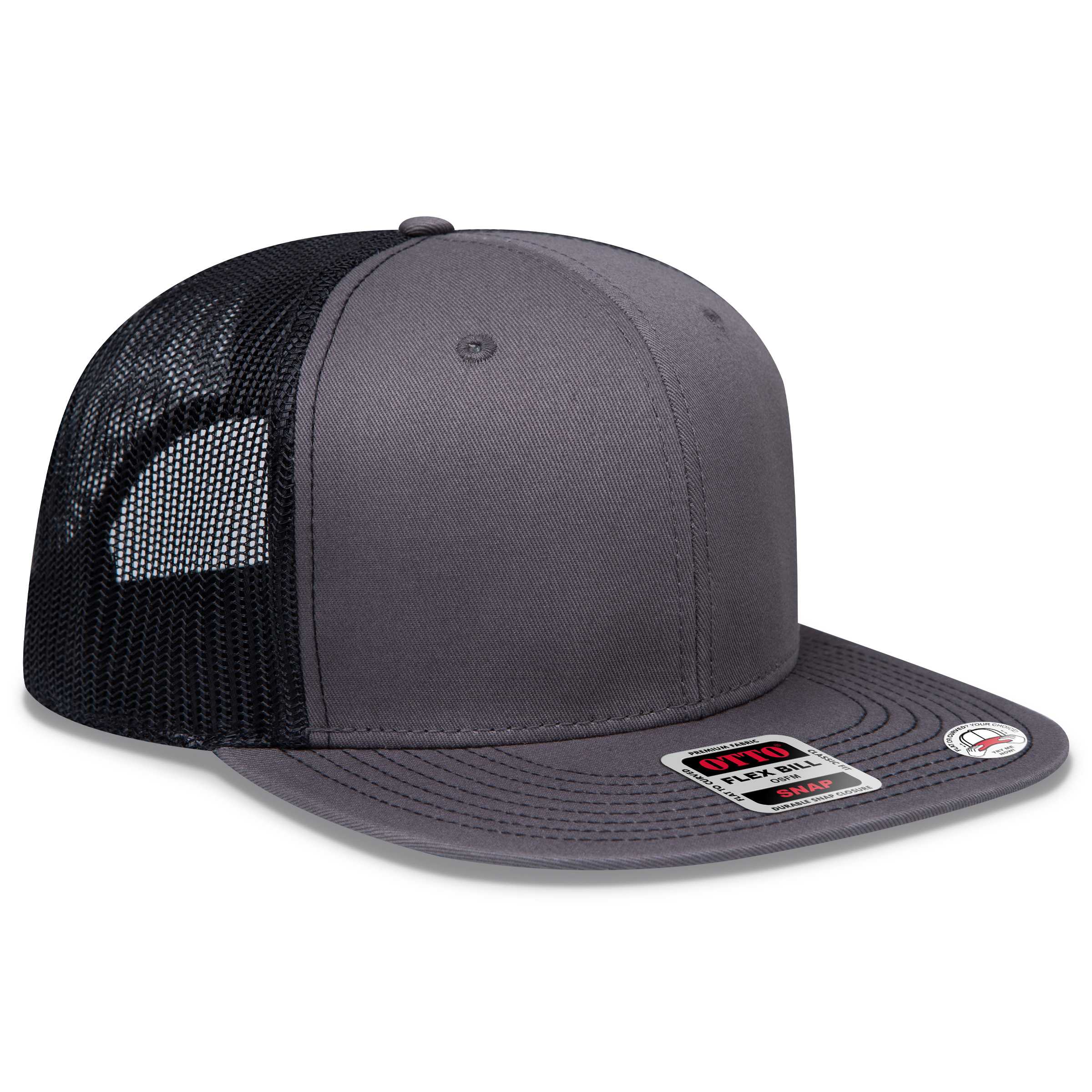 141-1070 OTTO CAP "OTTO SNAP" 6 Panel Pro Style Mesh Back Trucker Snapback Hat