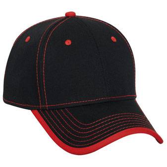 147-1071 Superior Cotton Twill Trim Edge Visor Contrast Stitching Low Profile Pro Style Caps