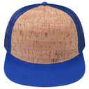 154-1174 Cork Square Flat Visor Pro Style Mesh Back Snapback Caps