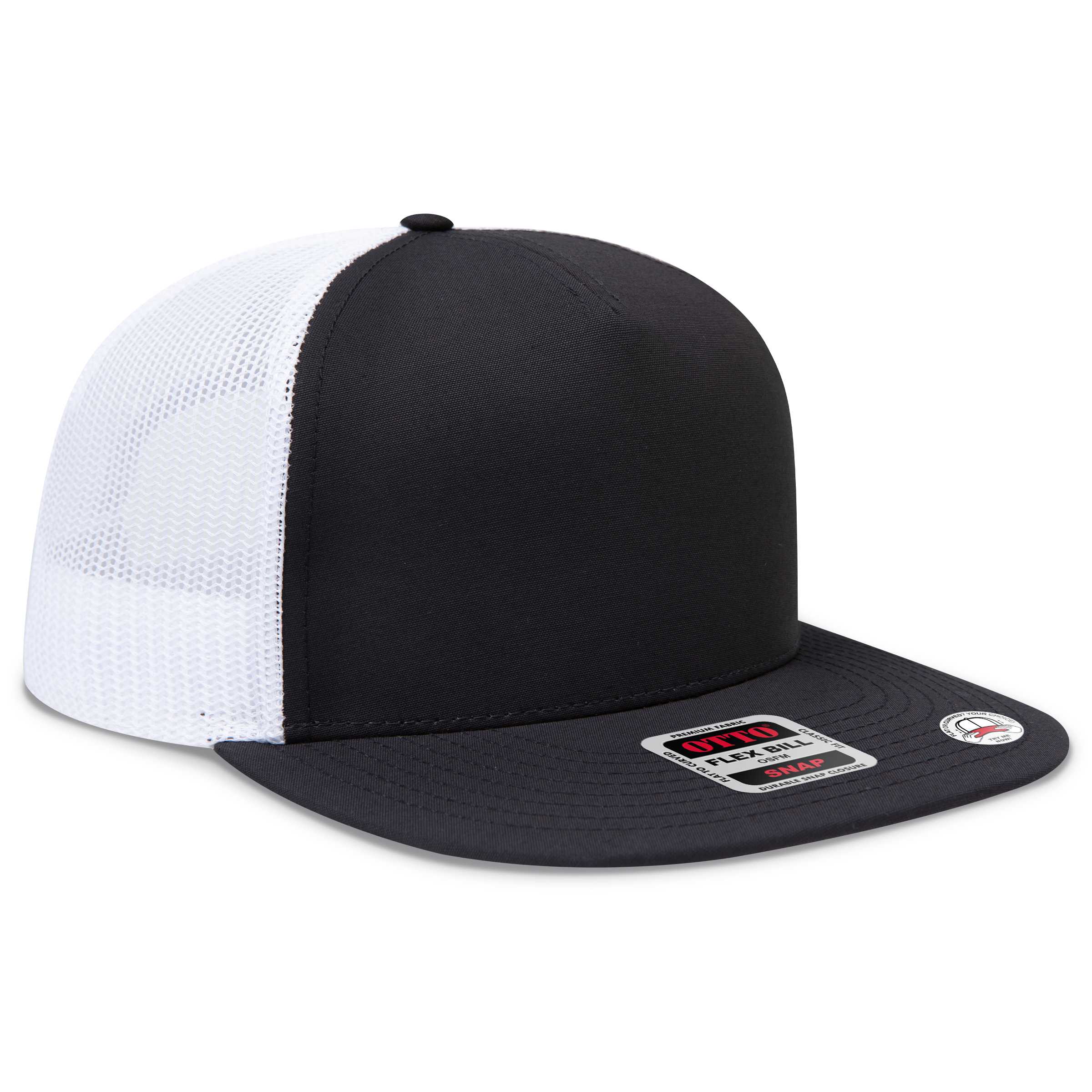 154-1174 Cork Square Flat Visor Pro Style Mesh Back Snapback Caps