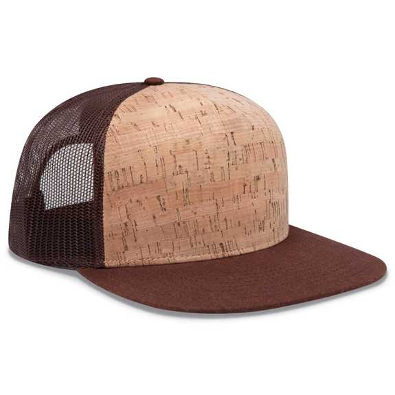 154-1174 Cork Square Flat Visor Pro Style Mesh Back Snapback Caps 154-1174 Cork Square Flat Visor Pro Style Mesh Back Snapback Caps