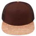 154-1174 Cork Square Flat Visor Pro Style Mesh Back Snapback Caps