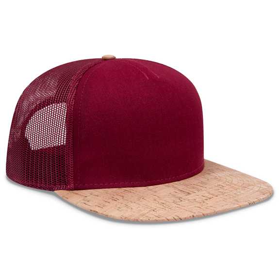 154-1174 Cork Square Flat Visor Pro Style Mesh Back Snapback Caps 154-1174 Cork Square Flat Visor Pro Style Mesh Back Snapback Caps
