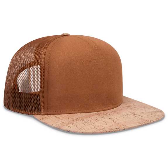 154-1174 Cork Square Flat Visor Pro Style Mesh Back Snapback Caps 154-1174 Cork Square Flat Visor Pro Style Mesh Back Snapback Caps