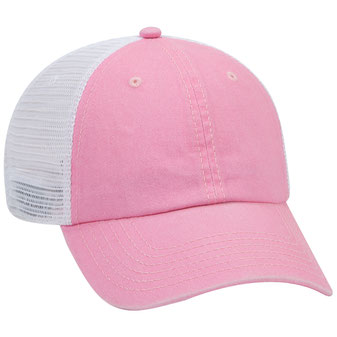 169-1264 Garment  Washed Pigment Dyed Superior Cotton Twill Cap with Stretchable Polyester Mesh Back