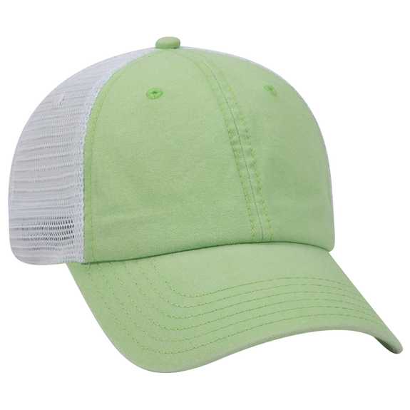 169-1264 Garment Washed Pigment Dyed Superior Cotton Twill Cap with Stretchable Polyester Mesh Back 169-1264 Garment Washed Pigment Dyed Superior Cotton Twill Cap with Stretchable Polyester Mesh Back