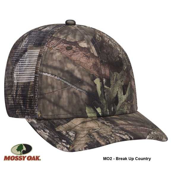 171-1292 Mossy Oak Camouflage Superior Polyester Twill Six Panel Low Profile Mesh Back Cap (MO4 - Shadow Grass Blades) 171-1292 Mossy Oak Camouflage Superior Polyester Twill Six Panel Low Profile Mesh Back Cap (MO4 - Shadow Grass Blades)