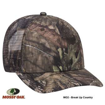 171-1292 Mossy Oak Camouflage Superior Polyester Twill Six Panel Low Profile Mesh Back Cap (MO4 - Shadow Grass Blades)