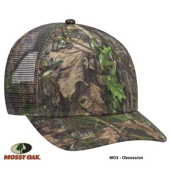171-1292 Mossy Oak Camouflage Superior Polyester Twill Six Panel Low Profile Mesh Back Cap (MO4 - Shadow Grass Blades) 171-1292 Mossy Oak Camouflage Superior Polyester Twill Six Panel Low Profile Mesh Back Cap (MO4 - Shadow Grass Blades)