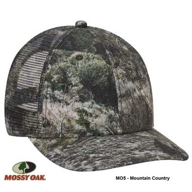 171-1292 Mossy Oak Camouflage Superior Polyester Twill Six Panel Low Profile Mesh Back Cap (MO4 - Shadow Grass Blades) 171-1292 Mossy Oak Camouflage Superior Polyester Twill Six Panel Low Profile Mesh Back Cap (MO4 - Shadow Grass Blades)