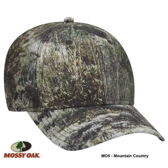 171-1295 Mossy Oak Camouflage Superior Polyester Twill Six Panel Low Profile Cap (MO5 - Mountain Country ) 171-1295 Mossy Oak Camouflage Superior Polyester Twill Six Panel Low Profile Cap (MO5 - Mountain Country )