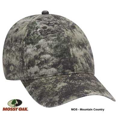 171-1296 Mossy Oak Camouflage Garment Washed Superior Cotton Twill Six Panel Low Profile Cap (MO5 - Mountain Country) 171-1296 Mossy Oak Camouflage Garment Washed Superior Cotton Twill Six Panel Low Profile Cap (MO5 - Mountain Country)