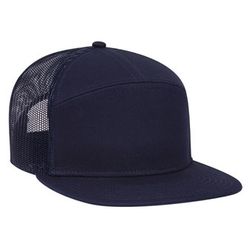 172-1298 Superior Cotton Twill 7 Panel Mesh Back Trucker Snapback Hat 172-1298 Superior Cotton Twill 7 Panel Mesh Back Trucker Snapback Hat