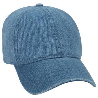18-204 Washed Pigment Dyed Denim Low Profile Pro Style Cap