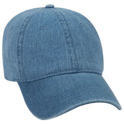 18-204 Washed Pigment Dyed Denim Low Profile Pro Style Cap 18-204 Washed Pigment Dyed Denim Low Profile Pro Style Cap