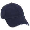 22-708 Superior Garment Washed Cotton Twill Sandwich Visor Low Profile Pro Style Caps