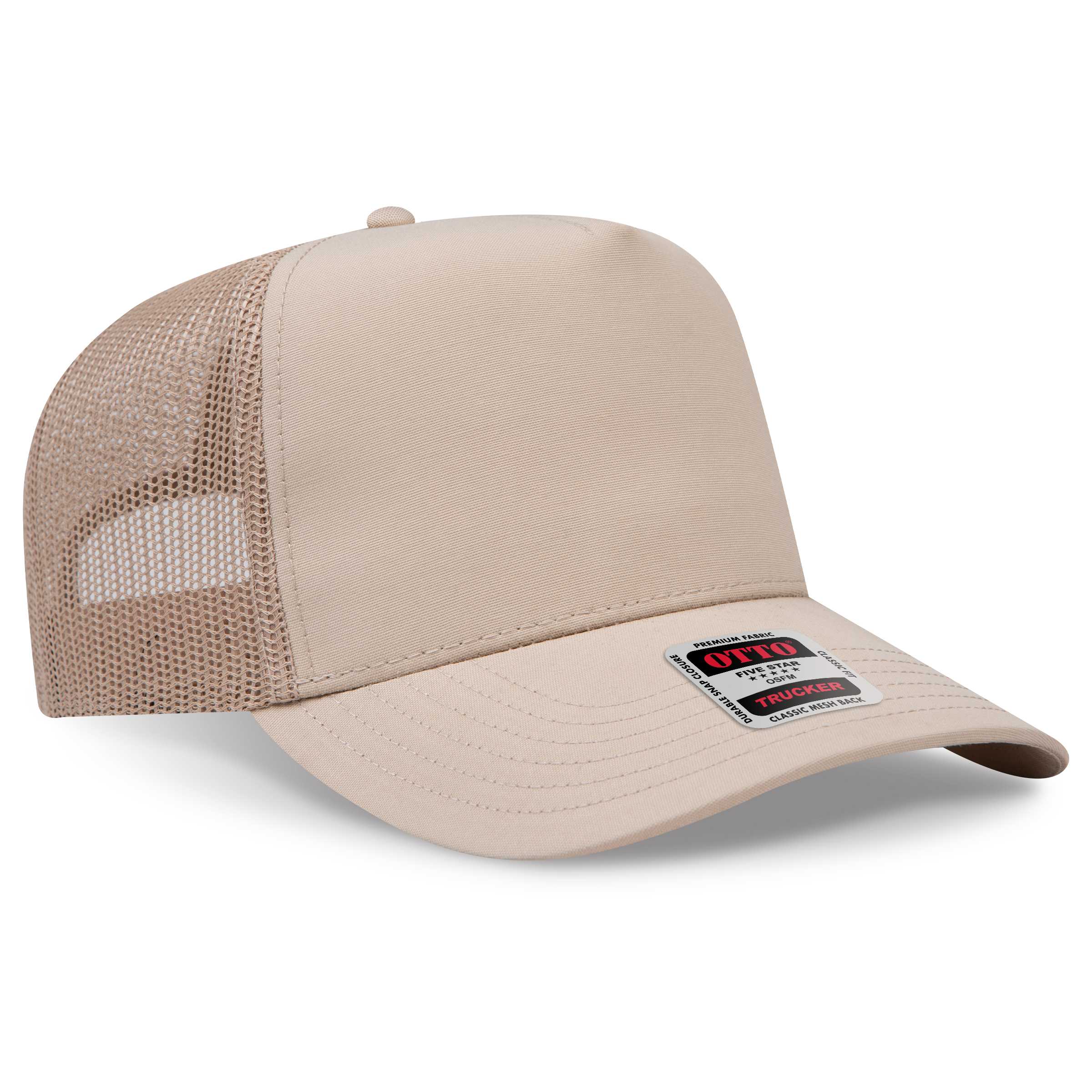 32-285 OTTO CAP 5 Panel Mid Profile Mesh Back Trucker Hat