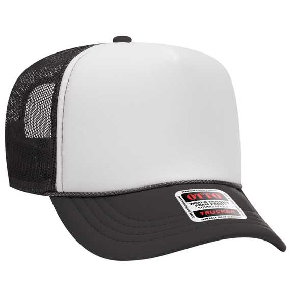 39-165 Polyester Foam Front High Crown Golf Style Mesh Back Caps 39-165 Polyester Foam Front High Crown Golf Style Mesh Back Caps
