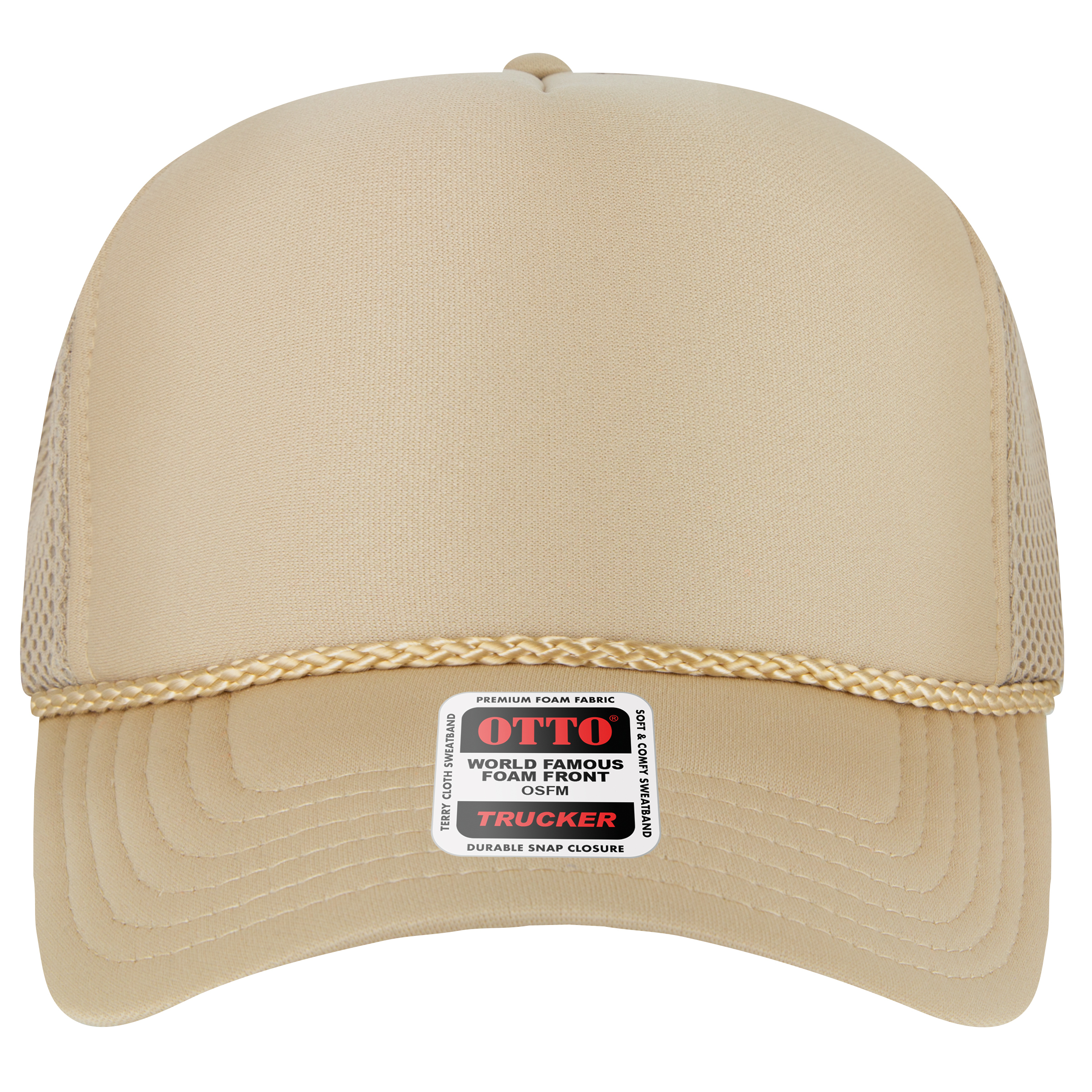 Ottocap Polyester Foam Front Trucker Hat - High Crown Mesh Back, Adjustable Snap, Wholesale Bulk Options - View #4